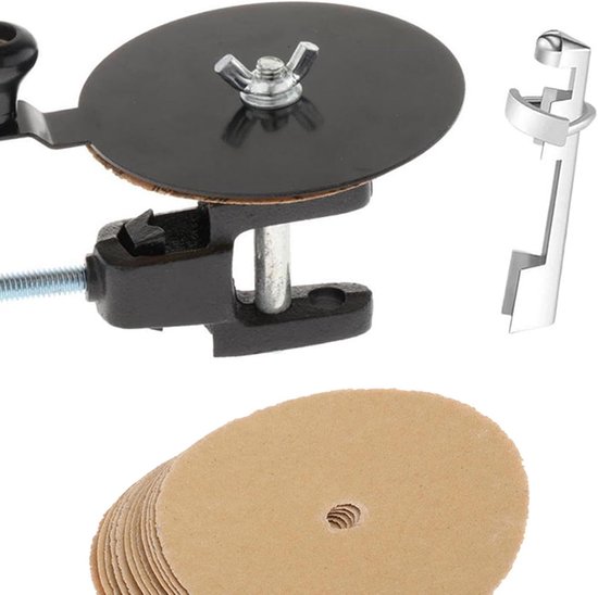 Biljartkeu Reparatie Set - Keu Onderhoud - Keu Tip Reparatie - Compleet Met 14 Schuurpapiertjes — afbeelding 2