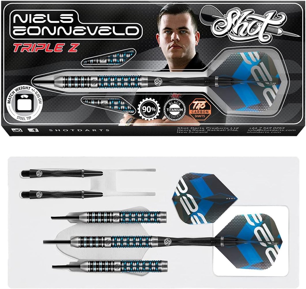 Steeltip Dartpijlen - Dartset - Precisie Werpen - 90% Wolfraam - 23 gram
