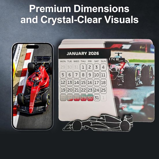 Racekalender 2026 - Motorsport Planner - Evenementen Bijhouden - Inclusief Standaard - 18 x 14 cm — afbeelding 2