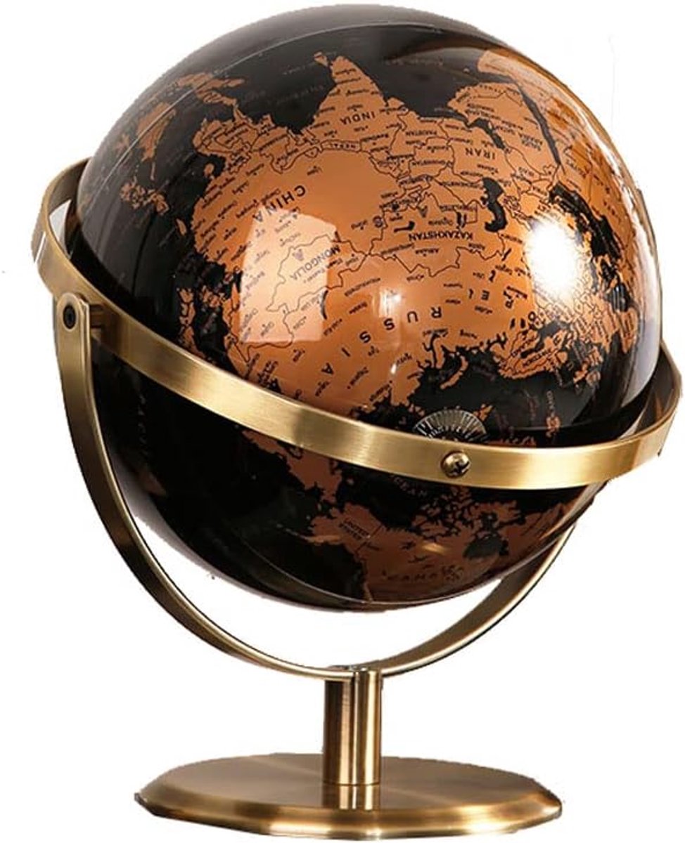 Wereldkaart Globe - Educatieve Bol - Thuis Leren - 360 Graden Rotatie - 27x22cm - Blauw