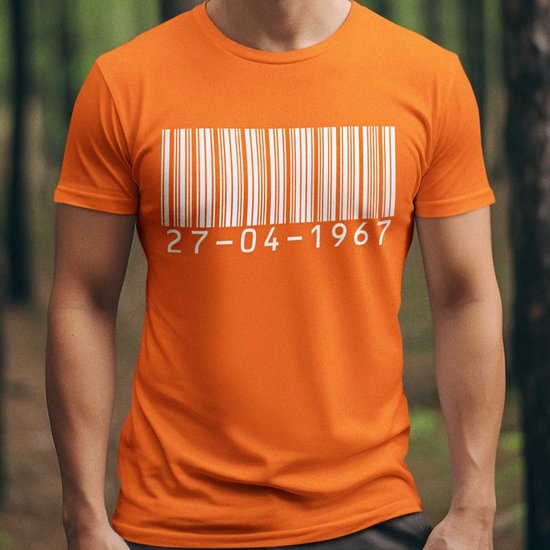 Oranje T-shirt "27-04-1967" XL
