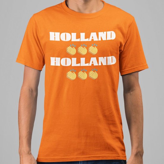 Oranje T-shirt "HOLLAND" XL