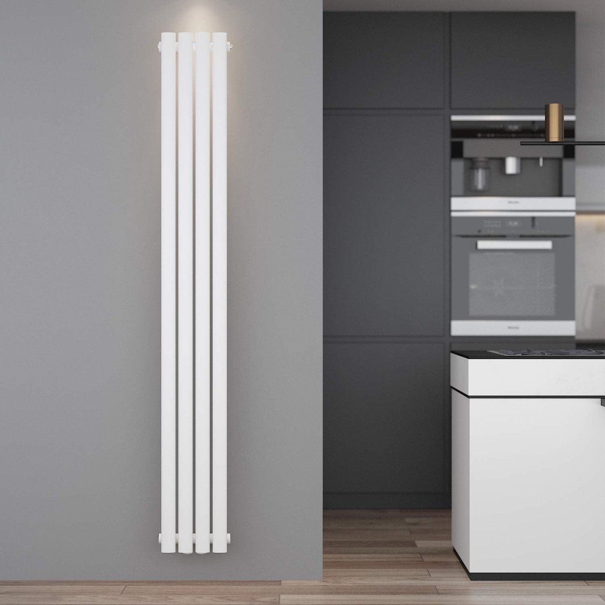 Verticale Paneelradiator - Design Verwarmer - Woonkamer Verwarming - Energiezuinig Model - 230 x 1800 mm - Wit