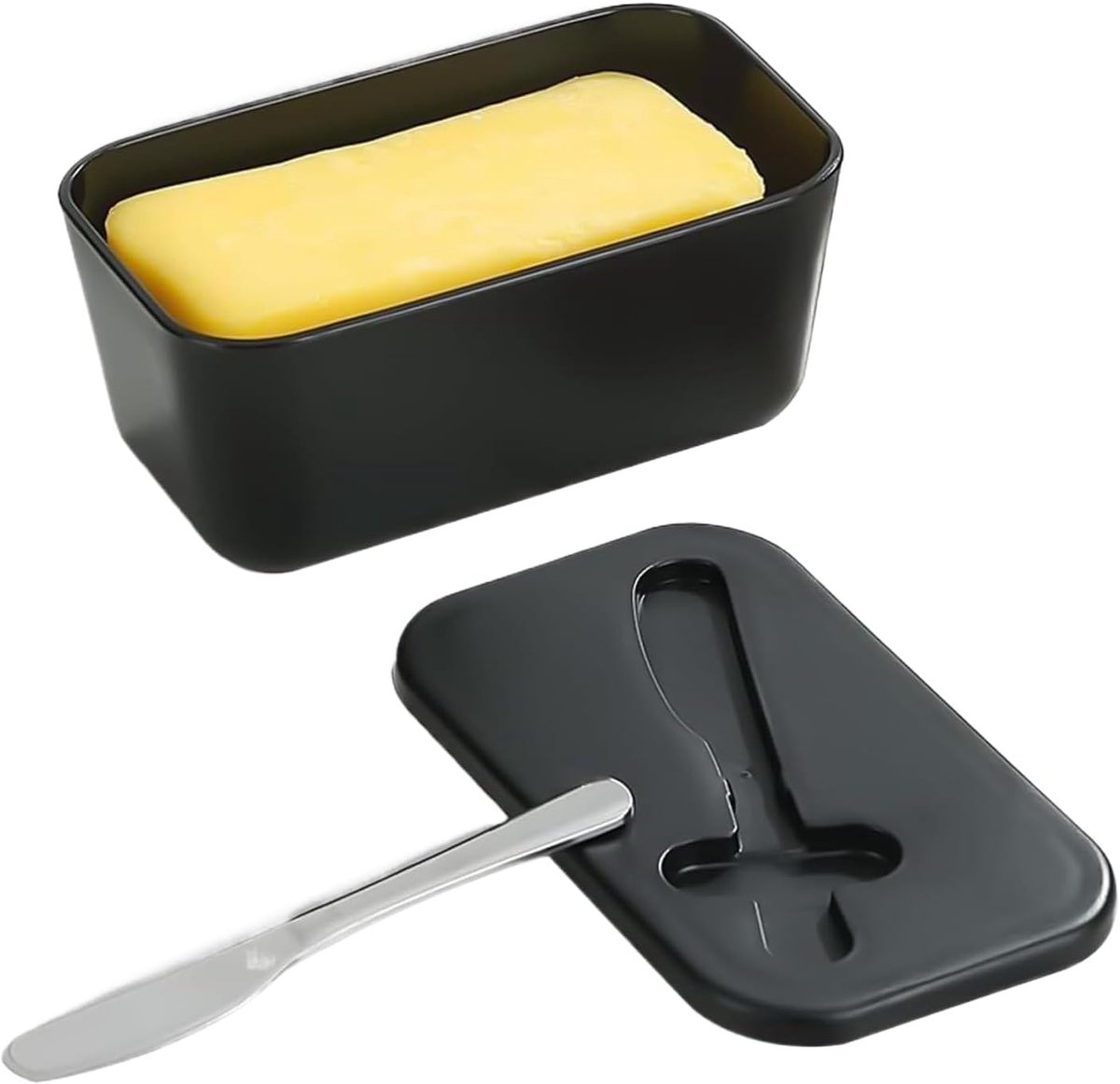 Botervloot Met Deksel - Boterdoos Opslag - Keuken Koelkast - Onbreekbaar ABS Plastic - 14.5 x 8 x 7.5 cm
