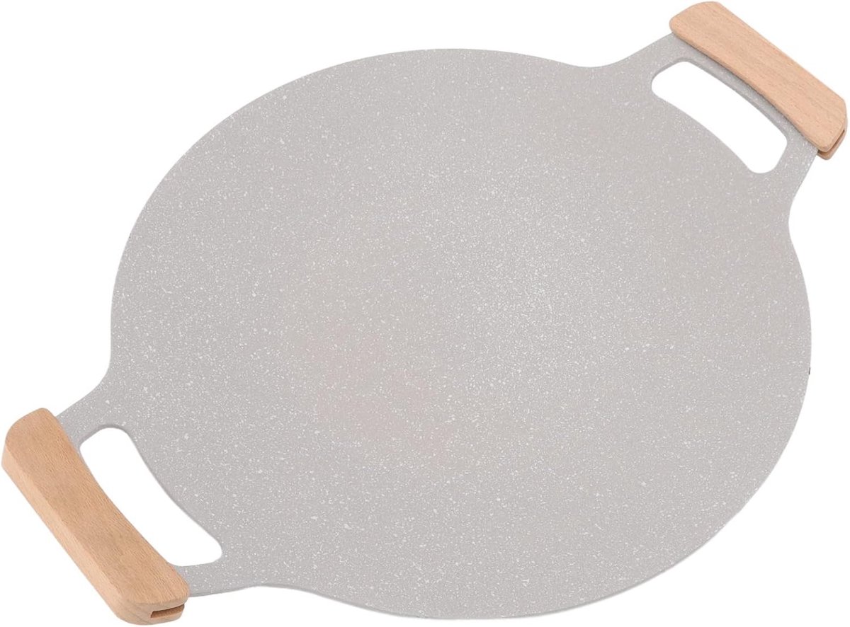 Barbecuepan - Grillplaat - Binnen Buiten Koken - Anti-aanbaklaag - 30 cm Diameter - Zwart
