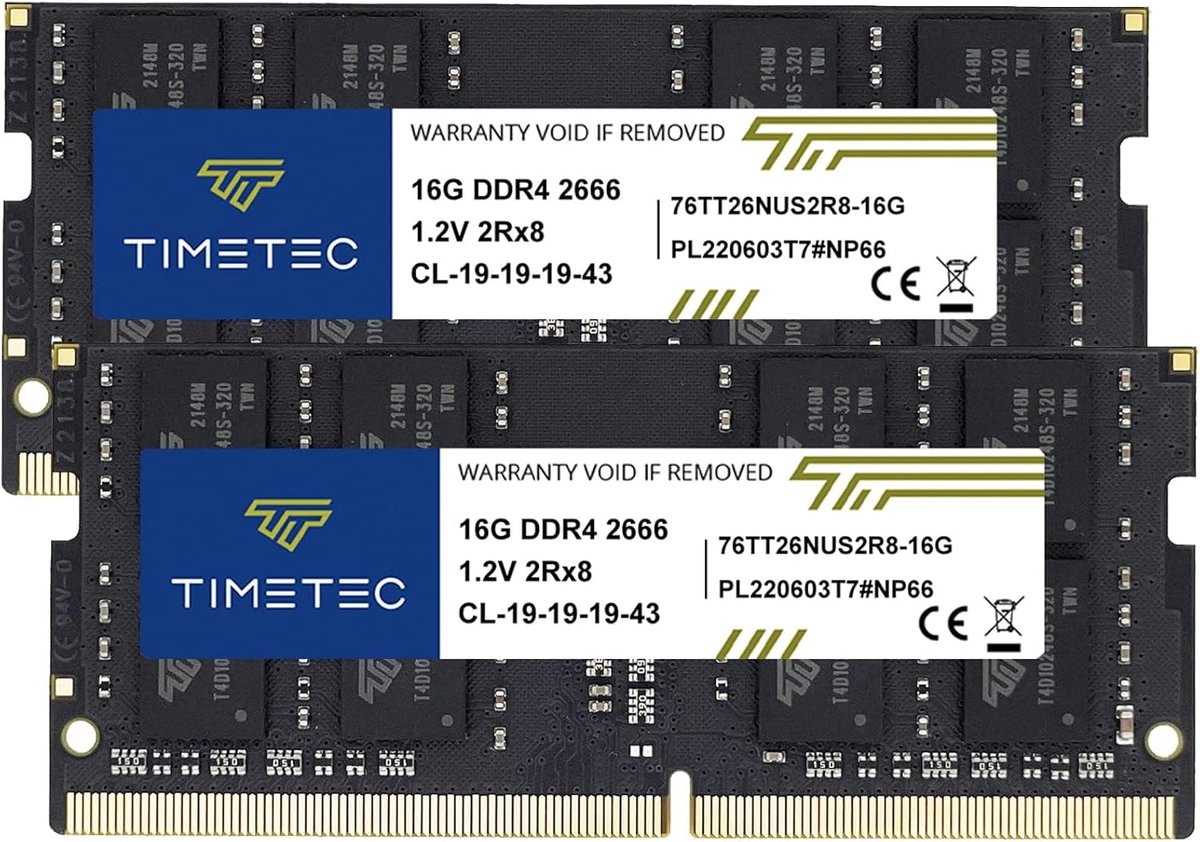 DDR4 Laptop Geheugen - RAM Module - Snelheid Verhogen - Niet-ECC Niet-Gebuﬀerd - 32GB Kit - Zwart PCB