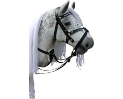 Stokpaard - Hobby horse - Hobbyhorsing sport - Inclusief hoofdstel - 90 cm - Wit