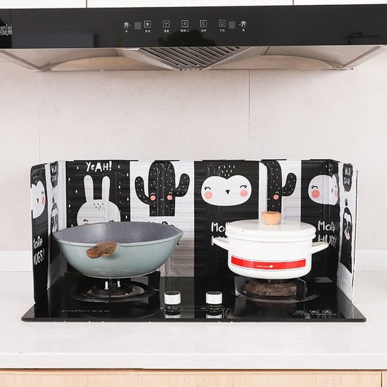 Keuken Spatscherm - Olie Beschermer - Koken Beschermen - Opvouwbaar Aluminium - 33x84cm — afbeelding 5