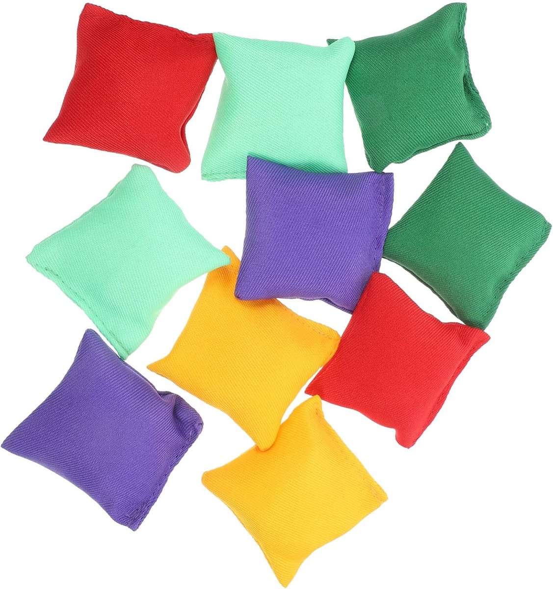 Zitzakken Kinderen - Gooispeelgoed Feestjes - Buitenspellen Familie - Set van 10 stuks - 5 x 5 cm - Diverse kleuren