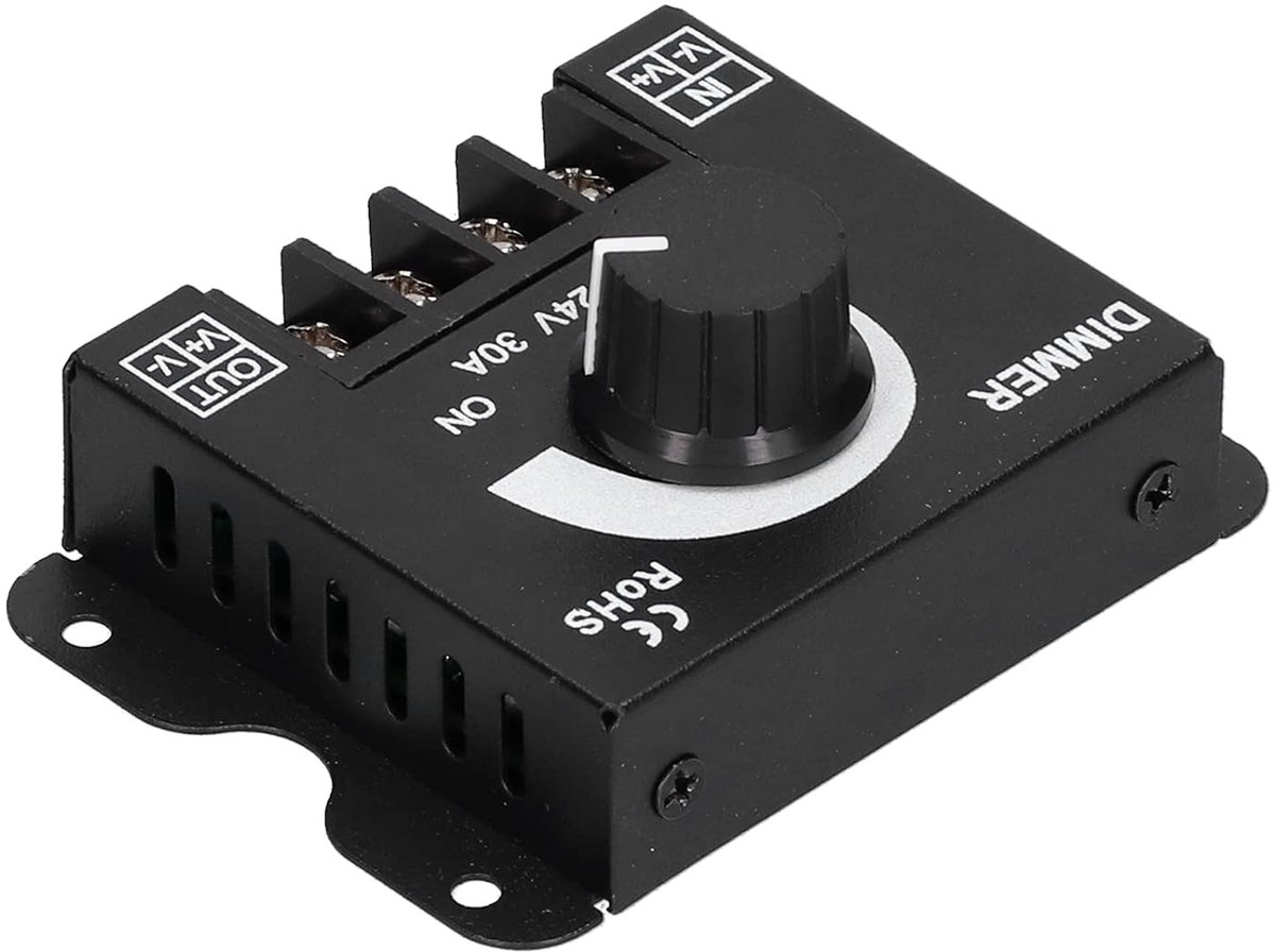 Draaibare Dimmer - Knopschakelaar - Verlichting Aanpassen - Traploos Dimbereik - 9x7x5cm