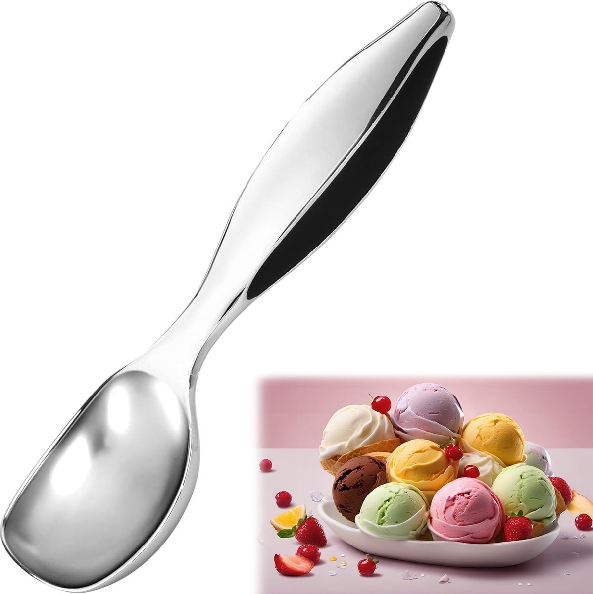 Ijsschep - Dessertlepel Scooper - Portioneren Desserts - Niet-kleefoppervlak - 18 cm Lengte