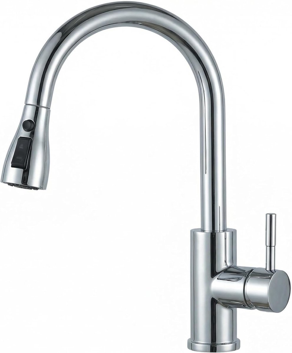 Keukenkraan Mengkraan - Waterkraan Keuken - Snel en Efficiënt - Uittrekbare Sproeikop - 36