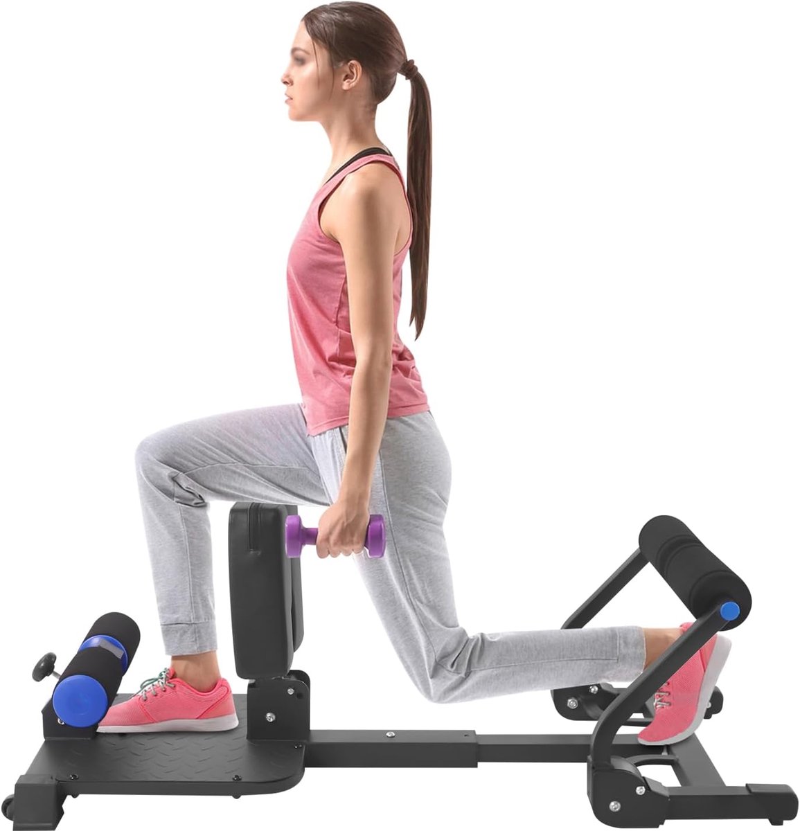 Squat Machine - Been Trainer - Thuis Fitness - Opvouwbaar Ontwerp - 108x47x34.5 cm - Zwart