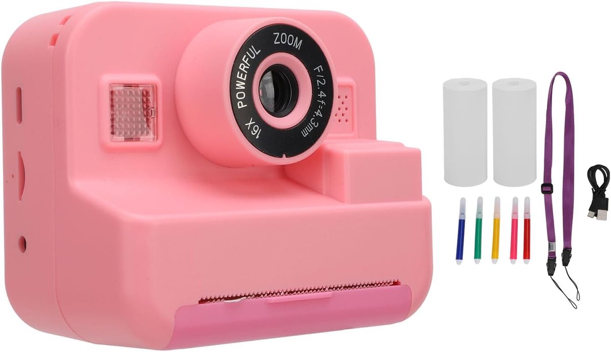 Directe Print Camera - Digitale Camera - Direct Foto's Printen - 2.4 Inch IPS Scherm - 12 MP Foto Resolutie