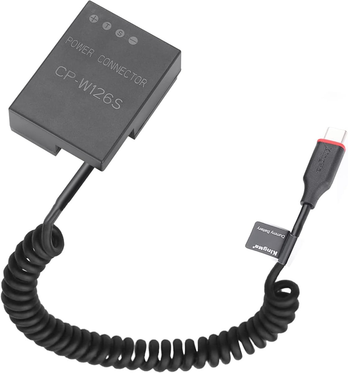 Dummy Batterij Adapter - Voedingskabel - Camera Voeden - Type-C Ingang - 12x6x4 cm - Zwart