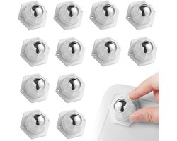 12 Bolvormige Wieltjes – Robuuste Meubelwieltjes - meubelwielen - meubelroller – Zwenkwielen – Universele 360° Zwenkwielen – Voor het Verplaatsen van Meubels en Lading – ABS – Wit