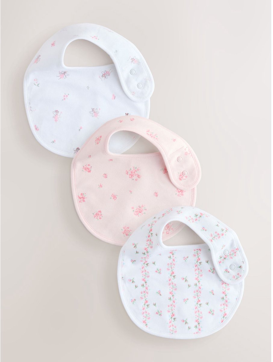 Next - Meisjes - Set van 3 babyslabbetjes - Wit