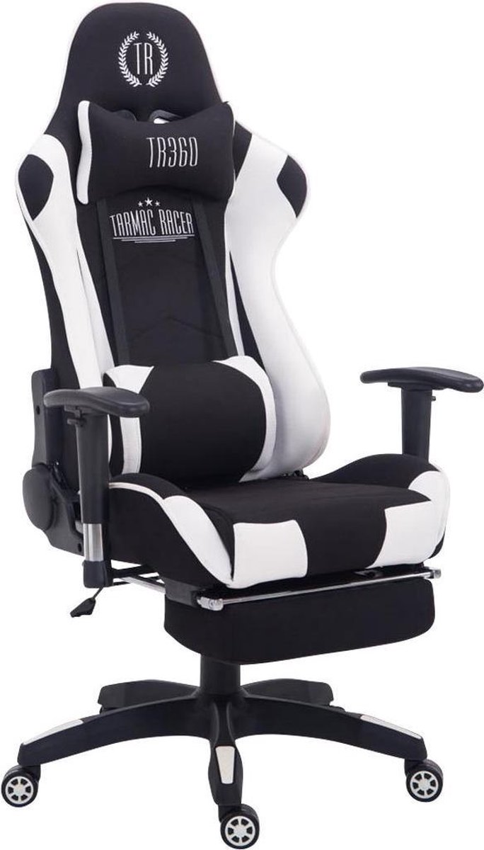 Clp Managerstoel TURBO directiestoel, Gaming chair met voetsteun, hoogte verstelbaar, ergonomisch, b
