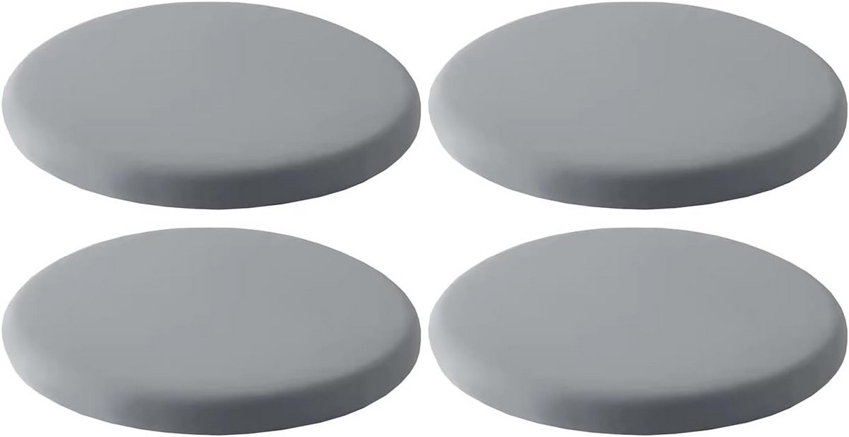 Set van 1, 2 of 4 Ronde Memory Foam Zitkussens voor Barkruk of Bistrostoel - Wasbare Hoes