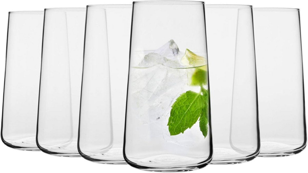 Set van 6 Luxe Waterglazen 600 ml - Elegante Dunne Rand - Vaatwasmachinebestendig