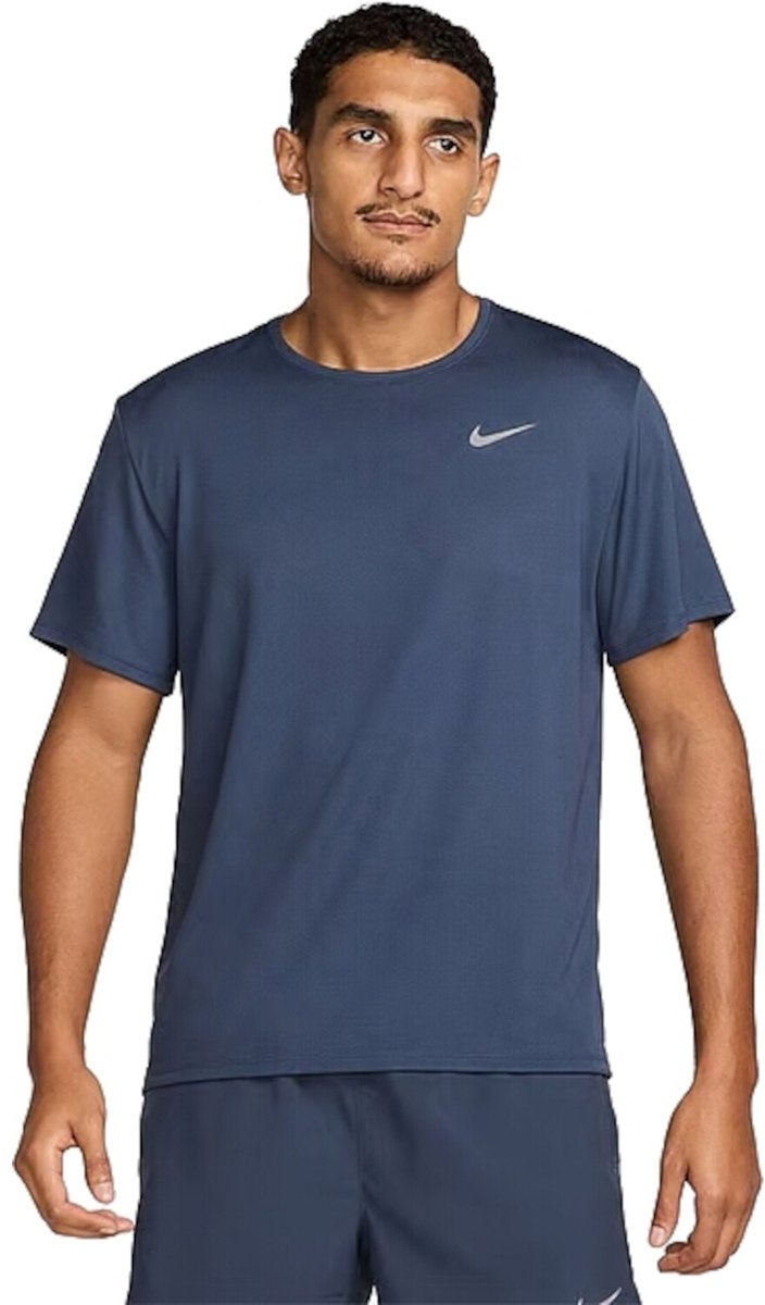Nike Dri-FIT UV Miler Shirt Heren Blauw