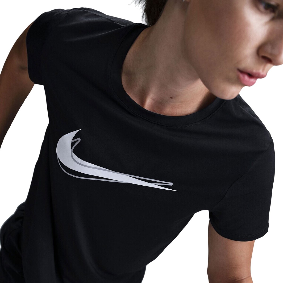 Nike One Swoosh Dri-fit Dames T-shirt Hj2204-010 Kleur Zwart