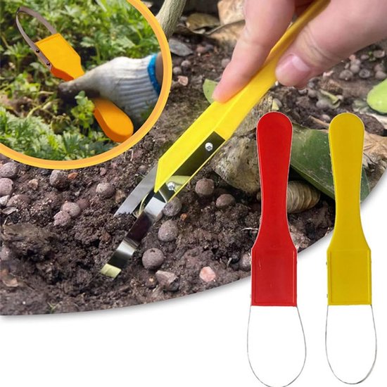 2 stuks - Onkruidsnijder - nkruidwieder voor penwortels - Handonkruidsteker - Rood - Geel - Handmatige ringonkruidverwijderaar - Onkruidtrekker - Onkruidsteker - Onkruid Trekker van Merkloos	 — afbeelding 5