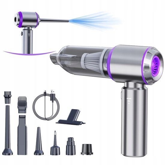 Kruimeldief Snoerloos Handstofzuiger 15.000 Pa Zuigkracht - Kruimeldief - €43,99