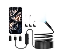 VEVOR Endoscoopcamera 1920P HD Inspectiecamera voor Android IOS met 5M Kabel