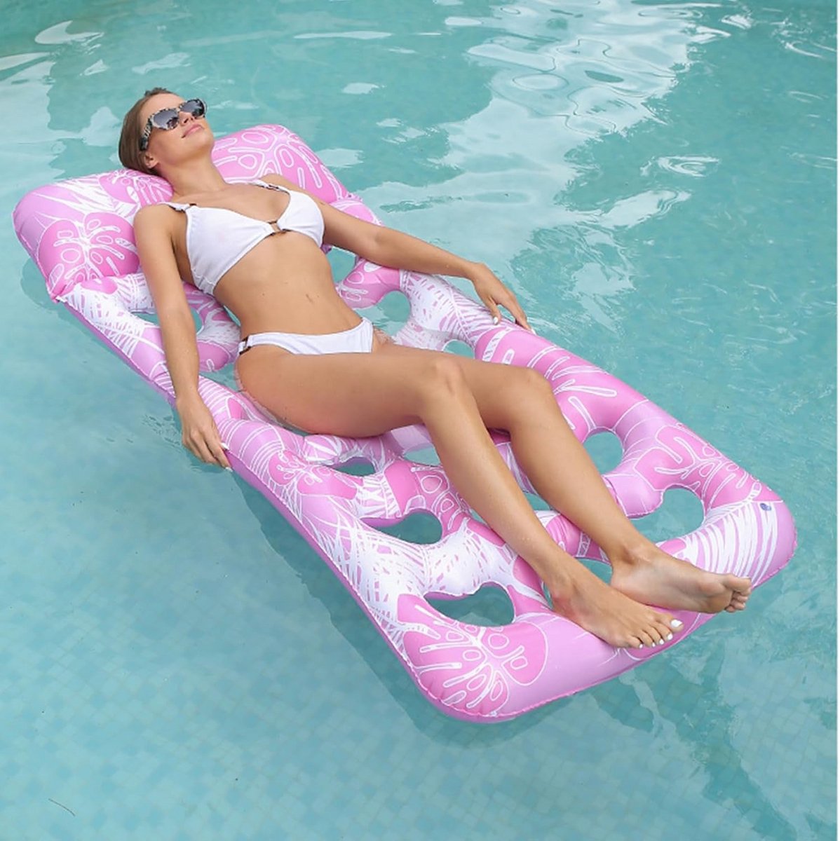 Opblaasbaar Drijvend Bed voor Zwembad en Strand - Waterhangmat 180x90 cm