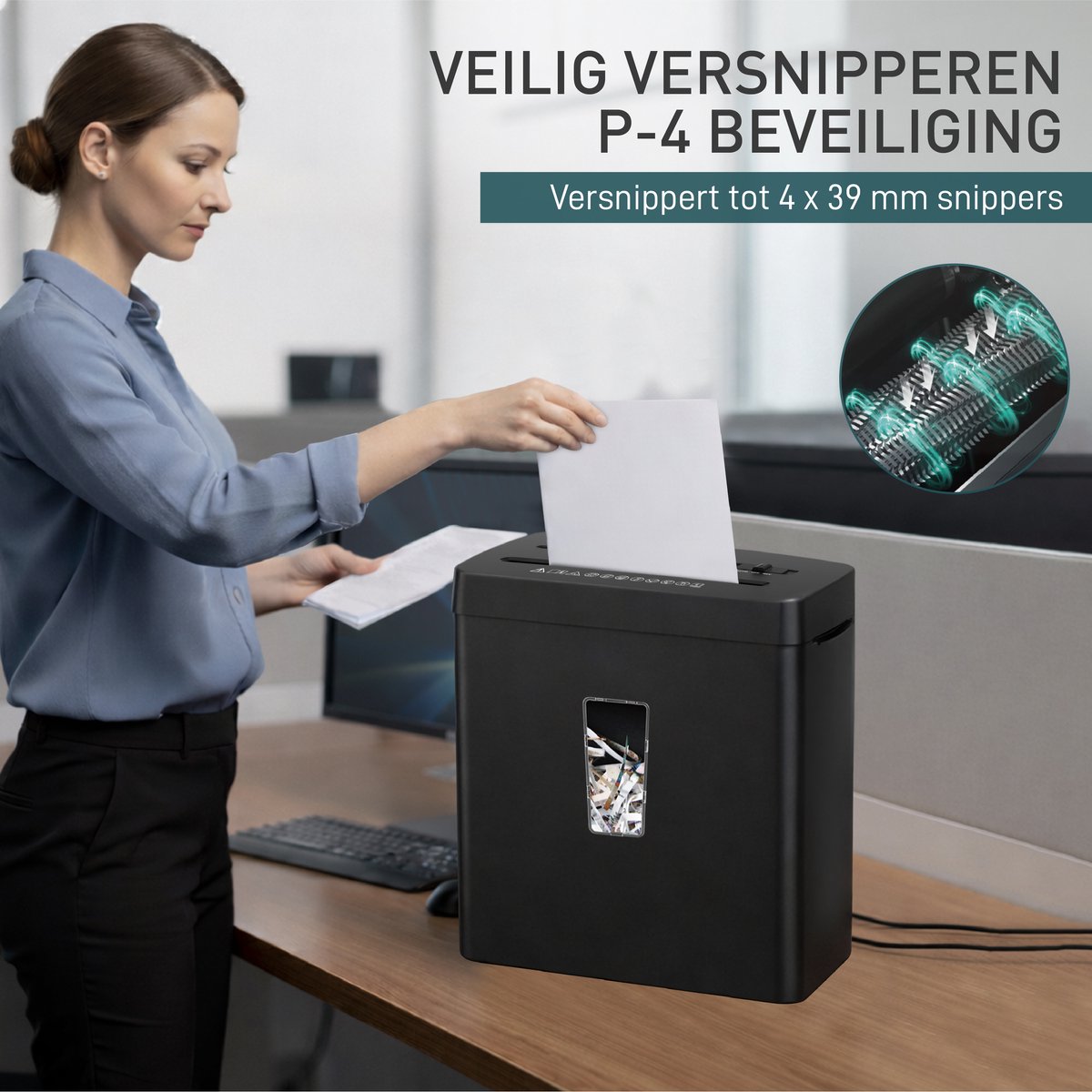 ADSafety Papierversnipperaar P4 - Cross-cut - 13L thumbnail 2