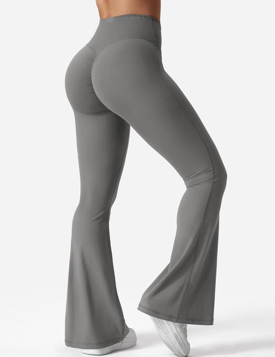 Dames Flared Legging met Scrunch Effect en Hoge Taille - Bootcut Yoga Broek — afbeelding 4