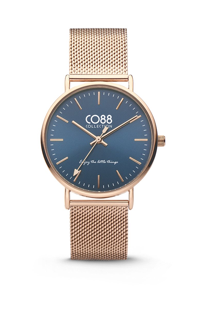 CO88 Collection Watches 8CW-10014 Horloge - Mesh Band - Ø 36 mm - Rosékleurig