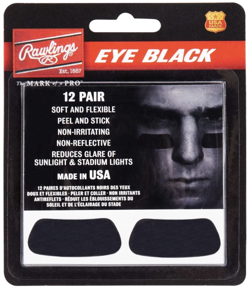 Rawlings - Honkbal - American Football - Eye Black - Stickers - Zwart