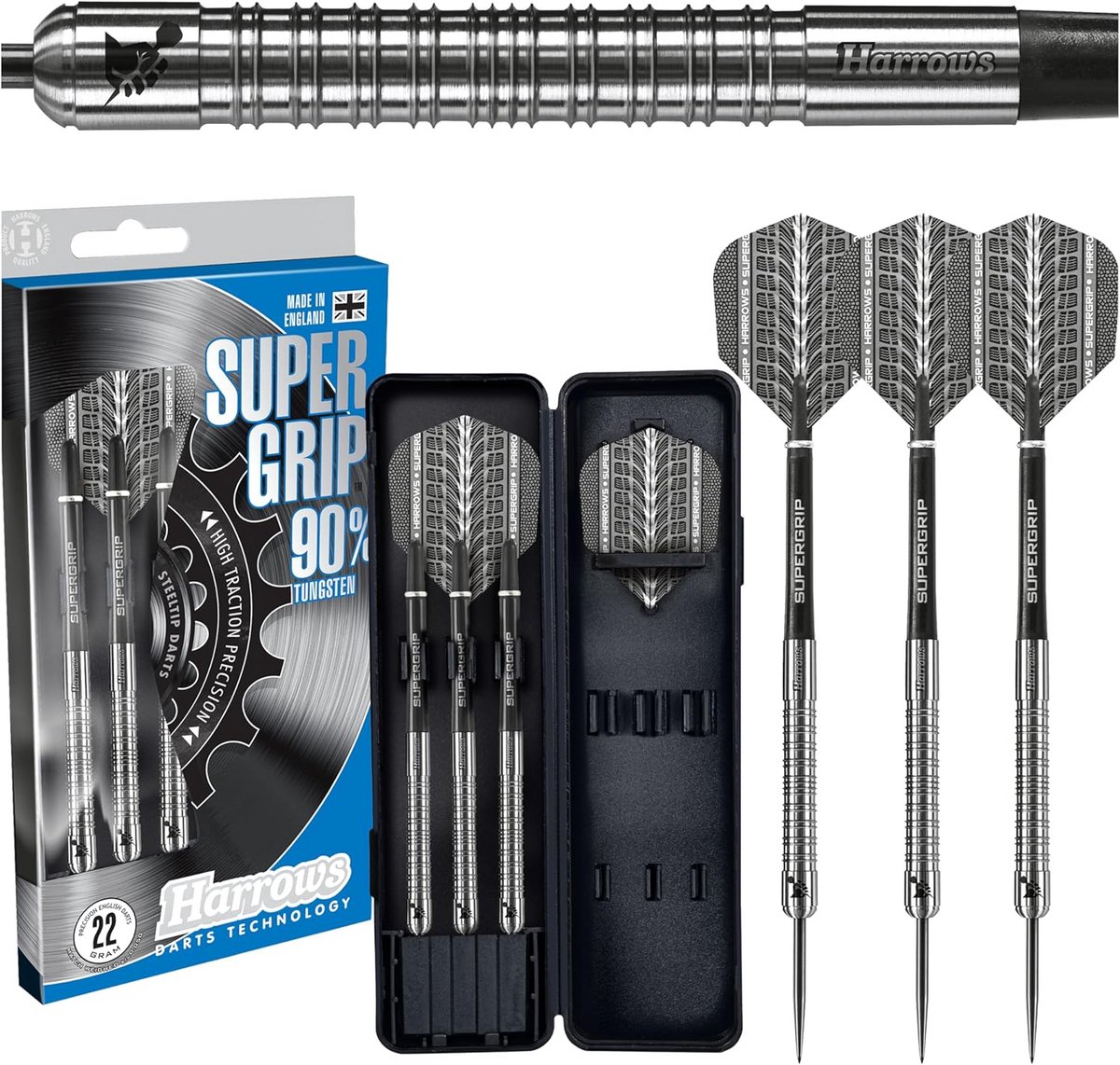 Professionele Stalen Dartpijlen Set 90% Tungsten met Koffers