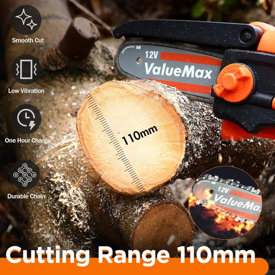 Draagbare Accukettingzaag Batterij Aangedreven voor Snoeien en Hout — afbeelding 2