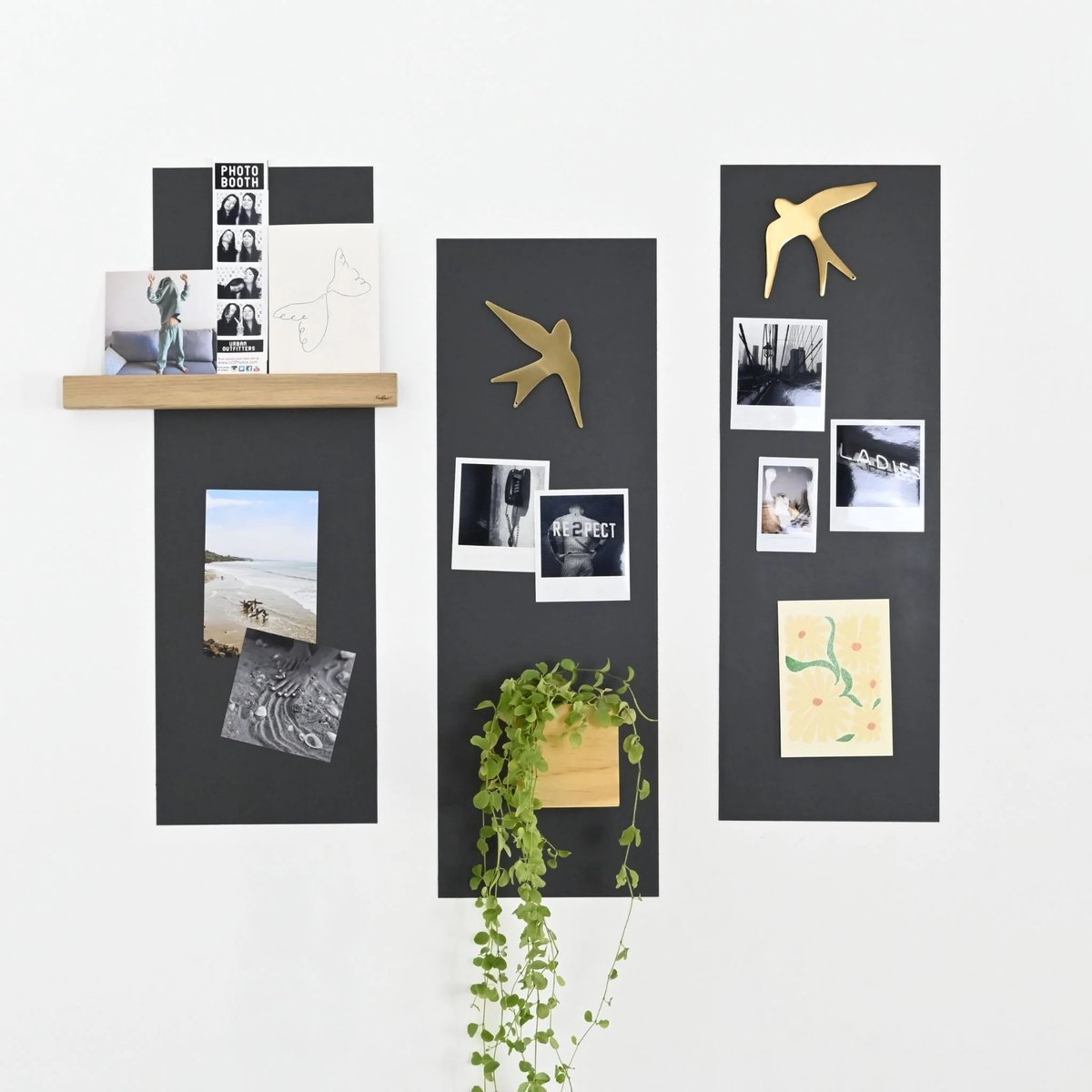 FERFLEX - Magnetisch Behang - Drieluik – Zelfklevend Magneetbord – Muursticker voor Notities, Foto’s & Decoratie - memobord magnetisch - voor thuis, kantoor en kinderkamer - flexibel en herbruikbaar - zonder boren - wanddecoratie magnetisch