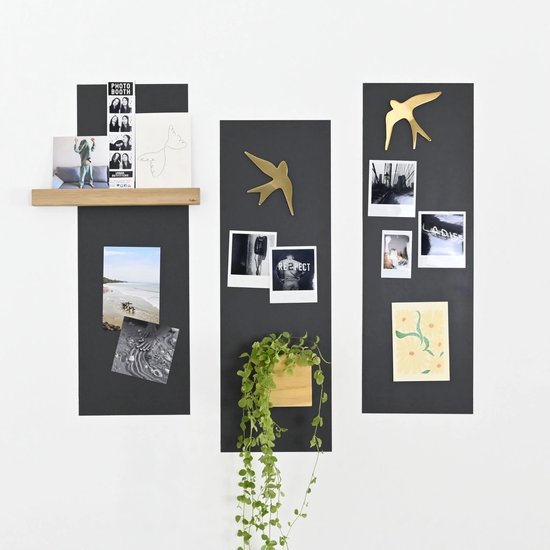 FERFLEX - Magnetisch Behang - Drieluik – Zelfklevend Magneetbord – Muursticker voor Notities, Foto’s & Decoratie - memobord magnetisch - voor thuis, kantoor en kinderkamer - flexibel en herbruikbaar - zonder boren - wanddecoratie magnetisch