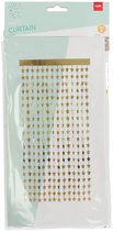 Rideau de porte Feuille Étoiles Doré (2x1 m)