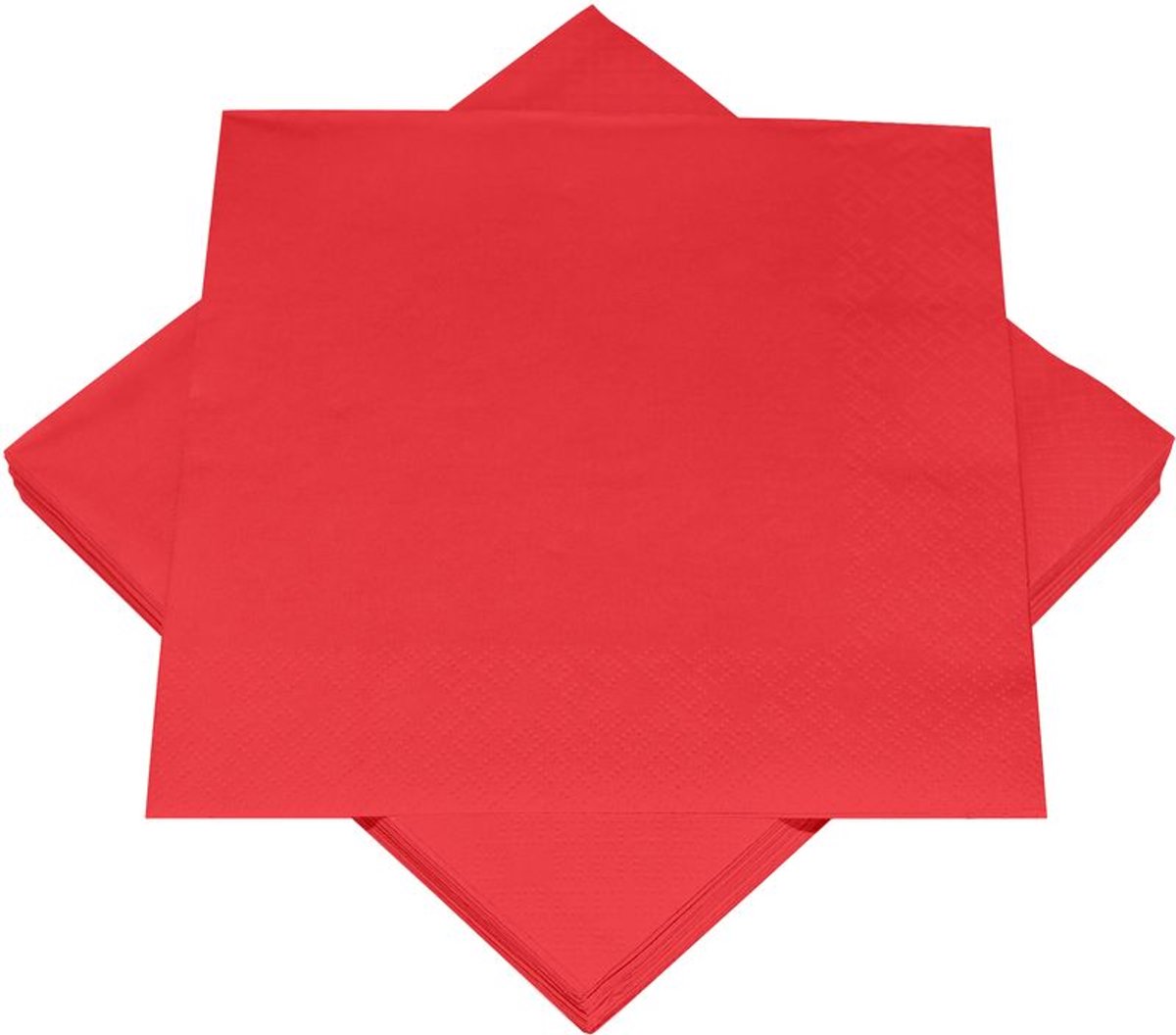 20 rode servetten, 3-laags, 33x33 cm