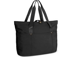 Grote Leren Shopper Dames Tas met Ritssluiting en Vakken