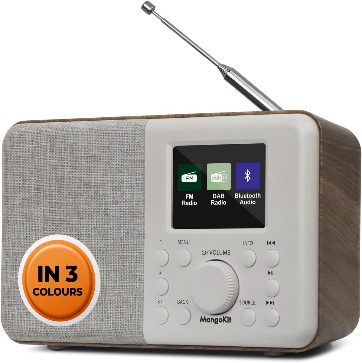 Draagbare DAB+ Radio met Bluetooth, FM en Kleurenscherm