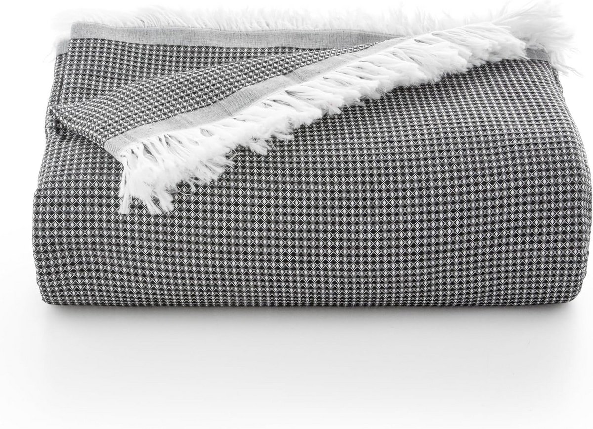 Multifunctionele Sprei voor Bed en Bank - Katoen met Honingraatpatroon