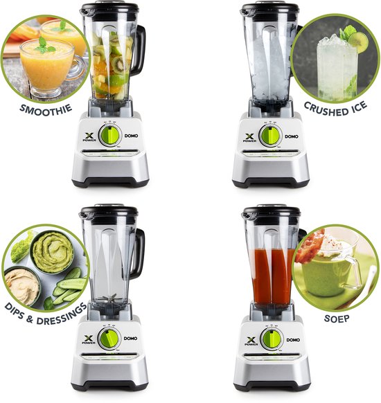 DOMO DO747BL Power Blender - Xpower - Smoothie Maker met Tritan Kan - 2L - 1500W van Domo — afbeelding 5
