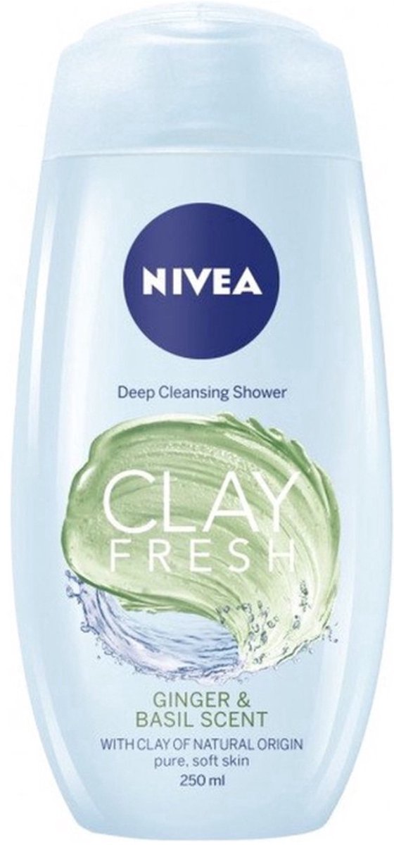 Nivea Clay Fresh Douchecrème Gember & Basilicum 250ML