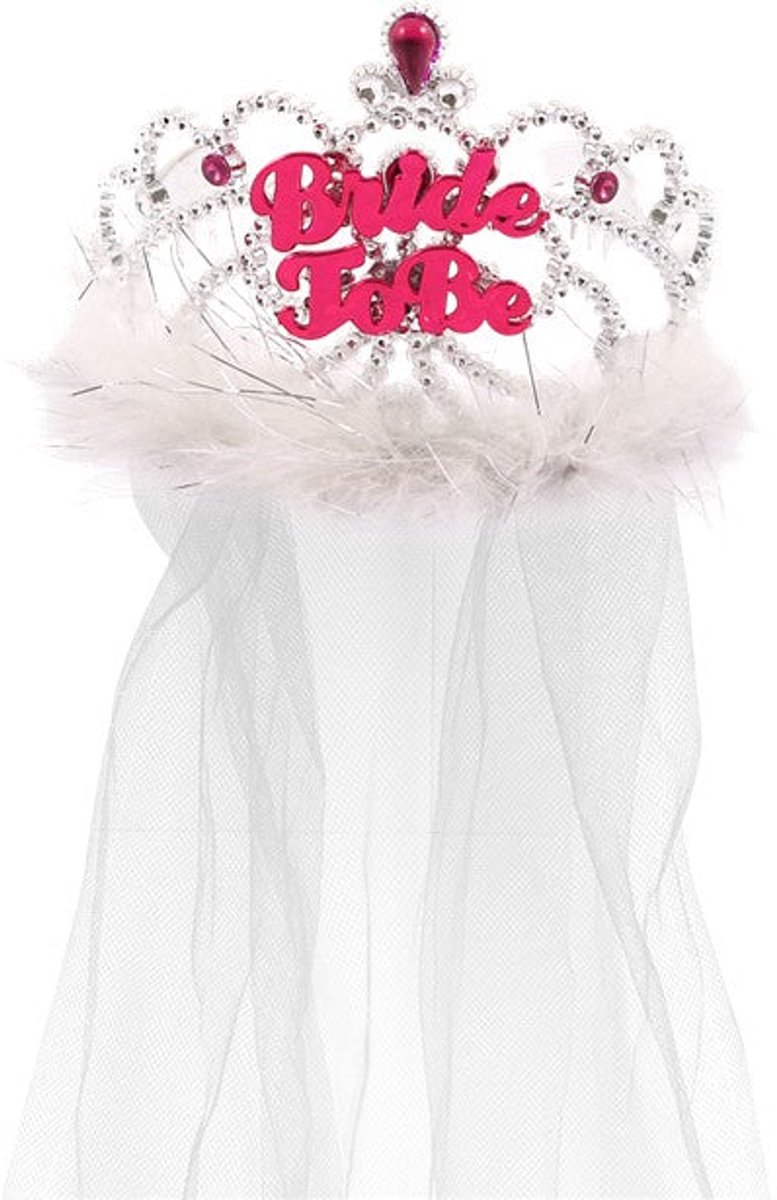 Glitter kroon Bride to Be with sluier