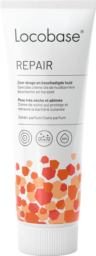 Locobase Repair Crème 100 g - Droge huid crème als gezichtscreme of bodylotion, Huidverzorging ter behandeling van droge tot zeer droge huid, beschermt en herstelt verzwakte huidbarrière, diepe en langdurige hydratatie zonder parfum, klinisch bewezen