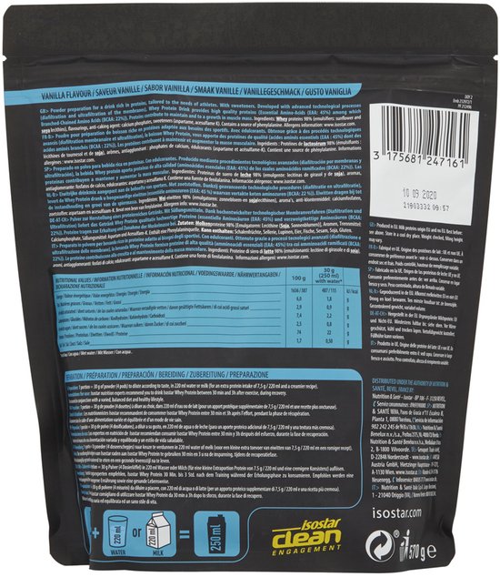 Isostar Whey Protein - Eiwitpoeder voor krachtsport - Vanille - 570 gr — afbeelding 2