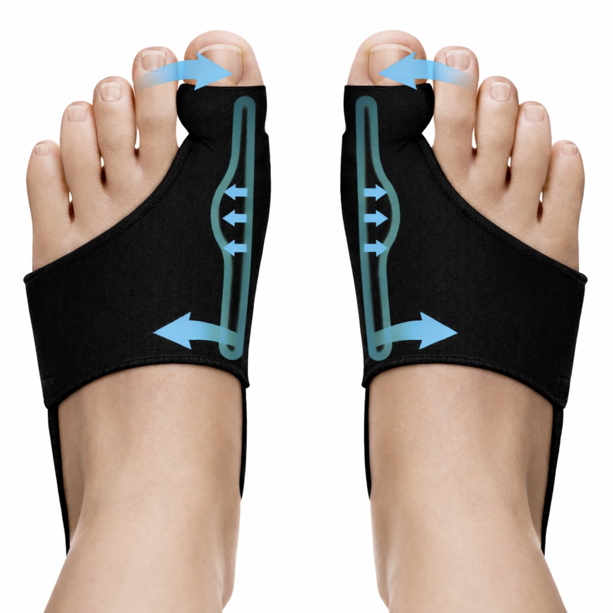 VeryGoods Hallux Valgus Grote Teencorrector - Set van 2 - Teenspreider - One Size - Teencorrector - Bunion Corrector - Teen Brace - Links & Rechts - Toe Spreader