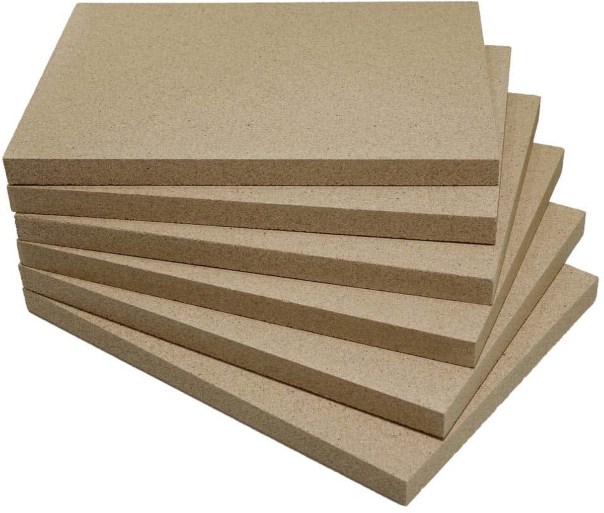 Vermiculietplaten voor Oven en Haard Dikte 25 mm | 400 x 300 mm (6 Stuks)